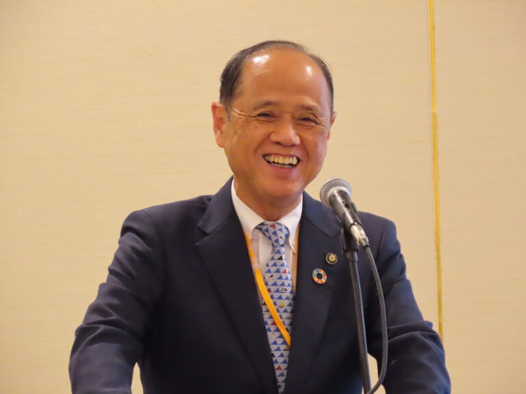 地域連携研究所自治体会員共同会長である岡山県岡山市の大森雅夫市長