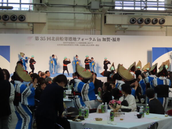 三国湊伝統芸能「初香会」による三国節の披露